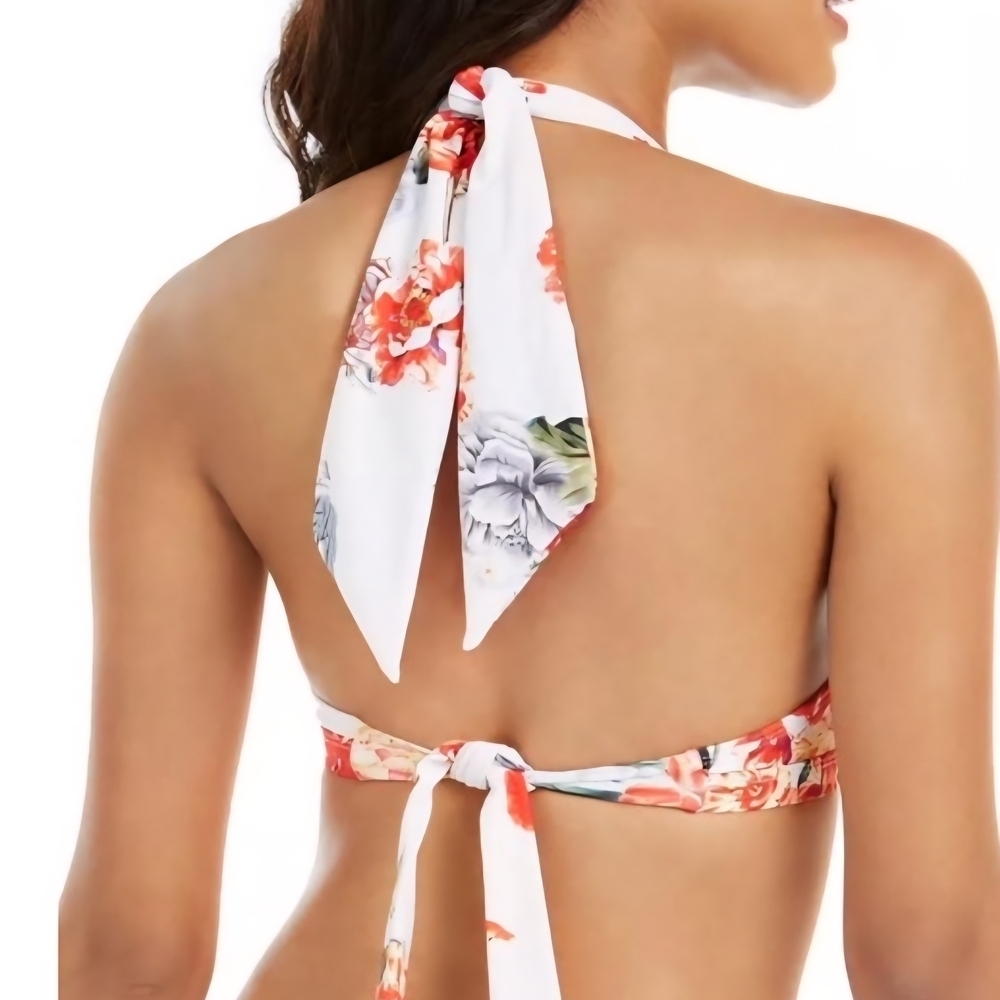RACHEL Rachel Roy White and Red Halter Bikini, XSMALL - Picture 3 of 6